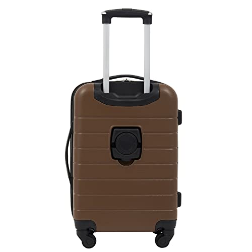 Image of Wrangler Smart Spinner Hardside Luggage, 22-Inch Carry-On, Toffee