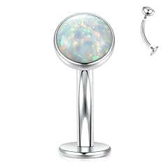 1PC Silver+White Opal