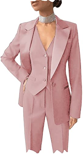 Uohzus White Women Suits for Work: Elegant 3-Piece Single Breasted Blazer, Pant, and Vest Set for Professional Style - Image 5