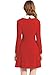 AXUIOKRY Womens Long Sleeve Red Skater Dress with White Collar Amy Rose Costume Adult Sabrina The Witch Orphan Dress AX01-2-M