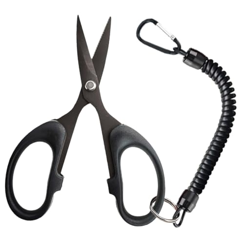 BESPORTBLE Tijeras De Pesca Portátiles De Titanio para Cortar Líneas Trenzadas Resistentes y Afiladas Herramienta Multifuncional Ligera para Pesca