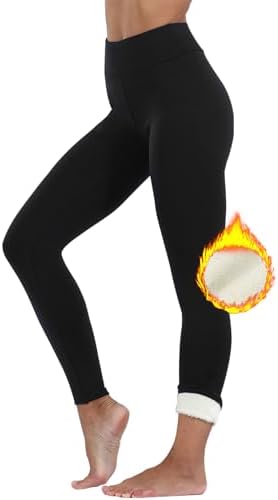 Leggings Termici Donna In Pile - Vita Alta, Elasticizzati, Per Yoga, Corsa E Inverno, Vari Colori