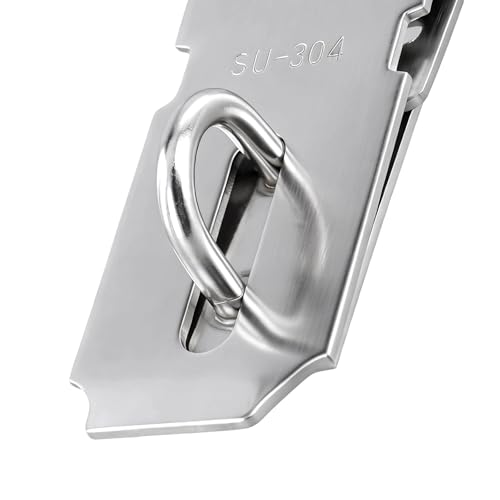 Image of 10 PCS 3 Inch Padlock Hasp Latch, Stainless Steel Padlock Hasp, Heavy Duty Security Hasp with 90 Pcs Mounting Screws, Door Locks Hasp Latch for Doors and Cabinets