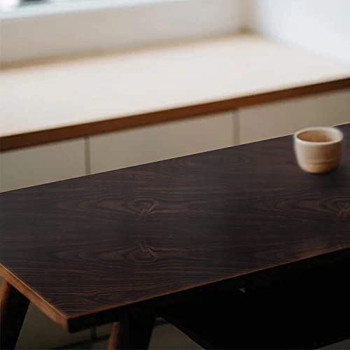 Image of PVC Coffee Wood Wallpaper | Decorative for Cabinets Countertops Kitchen,Shelves | Self Adhesive | Film Peel and Stick | Waterproof | Removable | Easy to Cut & Use | 200 x 41 cm | Brown