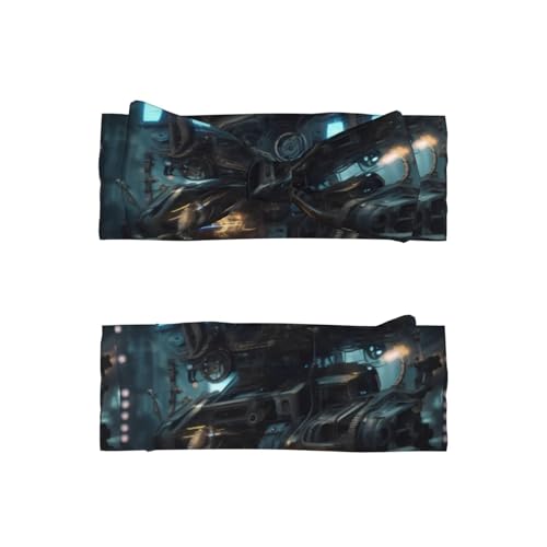 Future Robot Baby Bow Headband. Comfortable baby headband, suitable for daily wear and photo props.2