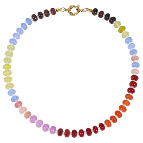 Ticome Colourful Beaded Gemstone Necklace Cover