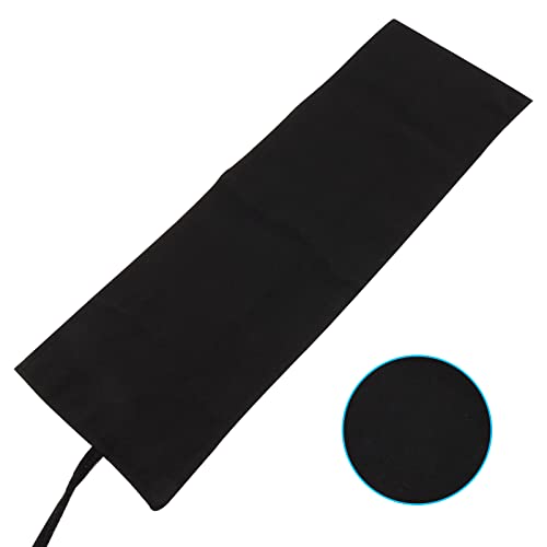 Image of Canvas Pencil Wrap Case, 48 Holes Colored Pencil Roll Holder Storage Pouch for Office (72 Holes, Black)