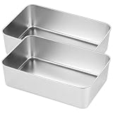 KOCKSHION 2 Stück Kuchenform Rechteckige Backschalen ohne Deckel Langlebige und Leicht zu...