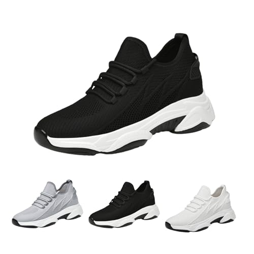 Men's Elevator Sneakers,Hidden Height Increase Breathable Mesh Lightweight Athletic for Men Comfort Work Trainers