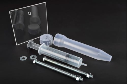 JEGS Economy Cylinder Head CC Kit | Made in USA | Includes 5” x 5” Clear Acrylic CC Plate, 60cc Measuring Device, Storage Case, and Two 3/8 “ Head Leveling Fasteners
