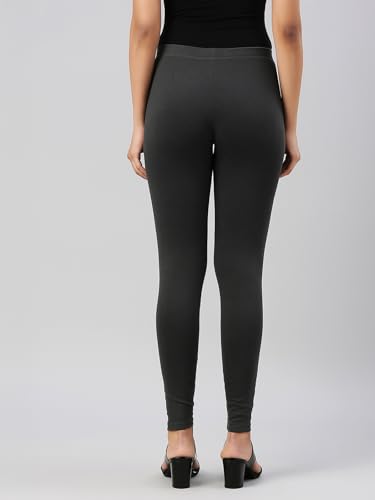 Image of JUNEBERRY Cotton Lycra Skinny Fit Leggings for Women & Girls (Sizes: S to 2XL) (Colors: Black, Beige, White, Grey, Brown, Pink & Wine)