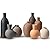 Ferrochef 8 Pcs Ceramic Vase Set Home Decor Rustic Modern Farmhouse Neutral Boho Pottery Terracotta Vases for Pampas Grass Bouquet Dried Fresh Flowers, Shelf, Entryway Bedroom Minimalism Decor