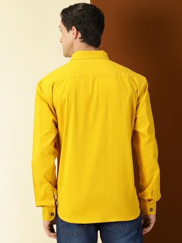 Image of Thomas Scott Men's | Solid | Full Sleeve | Loose Fit | 100% Cotton | Single Pocket | Spread Collar | Casual Shirt