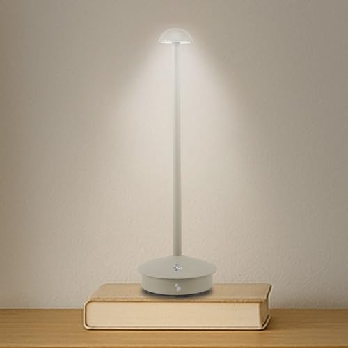 BEPER P207ILI152 Lampe de table sans fil rechargeable, 3 teintes de couleur, intensité réglable, USB type C inclus, portable pour bureau, table de chevet ou table