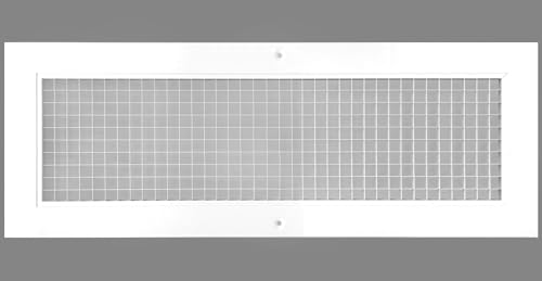 Image of HVAC Premium 10'' x 32'' or 32'' x 10'' Cube Core Eggcrate Return Air Grille - Aluminum Rust Proof - HVAC Vent Duct Cover - White [Outer Dimensions: 11.75 x 33.75]