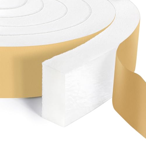 High Density Foam Tape Air Conditioner Window Seal, 2x1 Inch Thick Foam Stripe with Adhesive for Window AC Insulation, Weather Stripping for Doors and Windows Insulation, AC Foam Tape, White