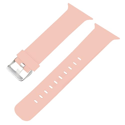 Image of ACM Watch Strap Slide 42MM 44MM 45MM 46MM 49MM Silicone Belt Compatible With Boat Wave Elevate Smartwatch Classic Casual Band Creame Pink