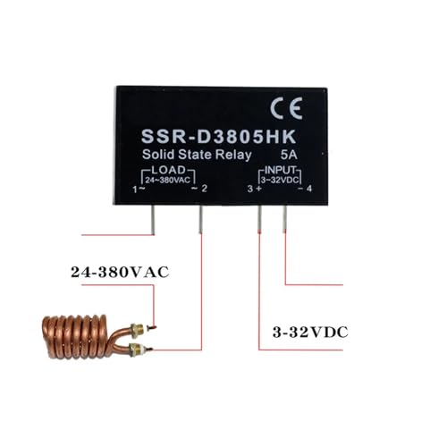 Relais statique miniature DC-AC monophasé type PCB pour gestion de puissance AC 5A - 5