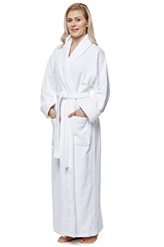 Arus Women's Long Style Full Length Thick Shawl Collar Turkish Bathrobe3