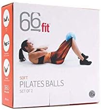 66fit Pilates Soft Balls - Set of 2 - Exercise Core Pelvic Exercise Stability