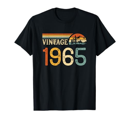 Vintage 1965 57 Años Cumpleaños Hombre Mujer Nacido En 1965 Camiseta