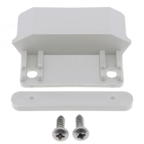 cyclingcolors Butée centrale en PVC blanc pour jalousie ou persienne fixation haute ou basse avec contreplaque et vis Volet roulant Store Butée Volet Accroche Bloque...