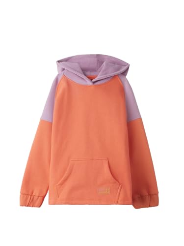 Image of The Souled Store Solids: Pink, Purple (Colourblock) Girls Cotton Hoodies
