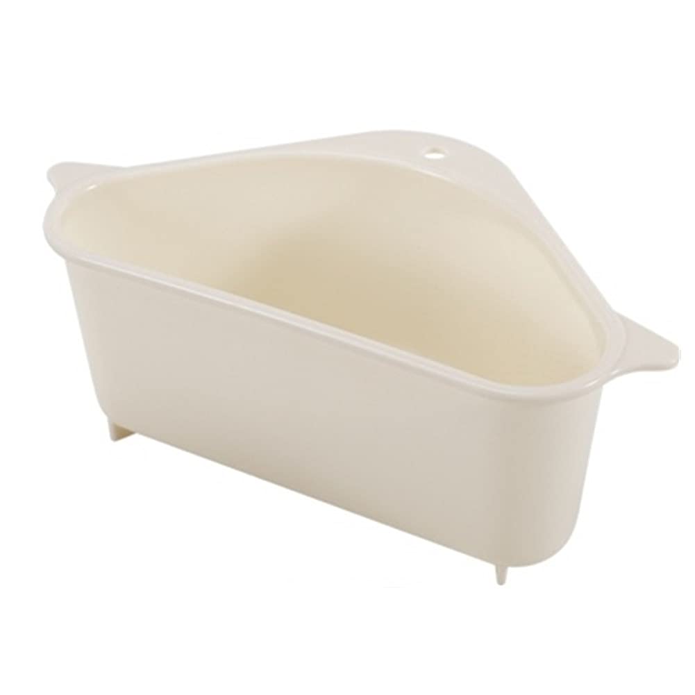 Plus Po Beige Sink Drain Shelf Kitchen Sponge Holder Kitchen Equipment Kitchen Strainer Triangular Sink Strainer Sink Drainer Basket Kitchen Sink Organizer ,One Size