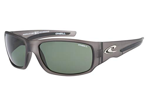 Image of O'NEILL Zepol 2.0 Polarized Wrap Sunglasses for Men, 62 mm, UV400 Protection, Matte Grey Crystal
