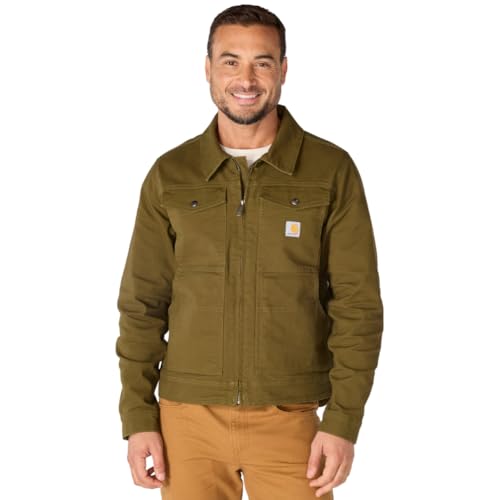 Carhartt Men's Rugged Flex® Duck Berwick Jacket, Burnished Logs, Medium