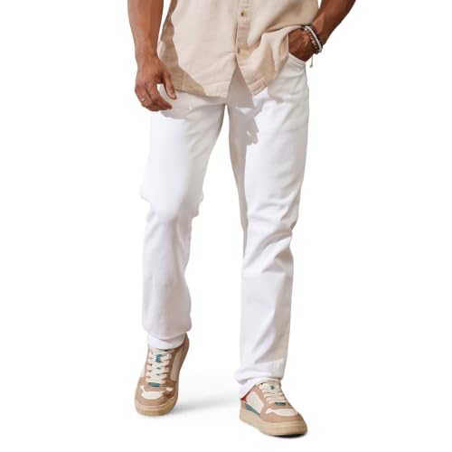 Image of WROGN Men's Straight Fit Jeans | Mid Rise | Jeans for Man