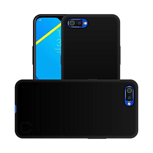 Image of Case Creation Compatible with Realme C2 2019 Back case, Realme C2 Slim Flexible Smart Look case with 360 Camera All Angle Protection (Pure Black)