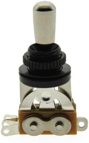 Dopro Guitar 3 Way Short-Frame Toggle Switch Pickup Selector Black Switch with Nickel Metal Tip (not Plastic Tip) for Les Paul Electric Guitars