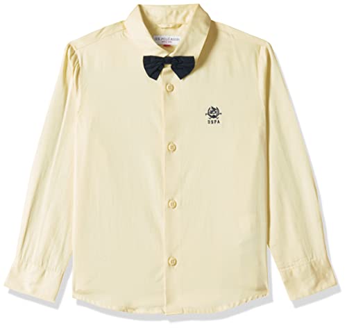 U.S. Polo Assn. Kids Regular Boys’ Shirts (UKSHTR0015_Ecru_24T)