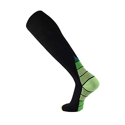 GRASSAIR Chaussettes de Compression Chaussettes de Sport Anti-Friction Varices en Relief Chaussettes Respirantes de Cyclisme en Plein air pour Marathon Cyclisme Football,Vert,L/XL Cover
