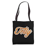 Athletic First Name Tolly Nickname Tolly Cool Orange Font Tote Bag