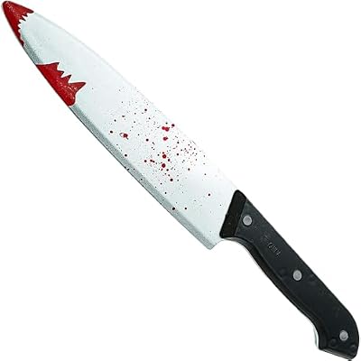 Cuchillo de Broma Realista para Adultos y Niños - Cuchillo de Halloween de Juguete con Sangre Falsa para Disfraces de Indio, Carnicero, Zombi - Daga de Plástico Ensangrentada de 30 cm | Ya disponible en tu tienda friki favorita! En mundofriki.es! Cuchillo de Broma Realista para Adultos y Niños - Cuchillo de Halloween de Juguete con Sangre Falsa para Disfraces de Indio, Carnicero, Zombi - Daga de Plástico Ensangrentada de 30 cm | Ya disponible en tu tienda friki favorita! En mundofriki.es!