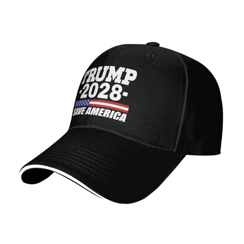 Tru m p 2028 Save America Baseball Vintage Cotton Dad Hat Baseball Cap Adjustable Trucker Hat Adjustable Black