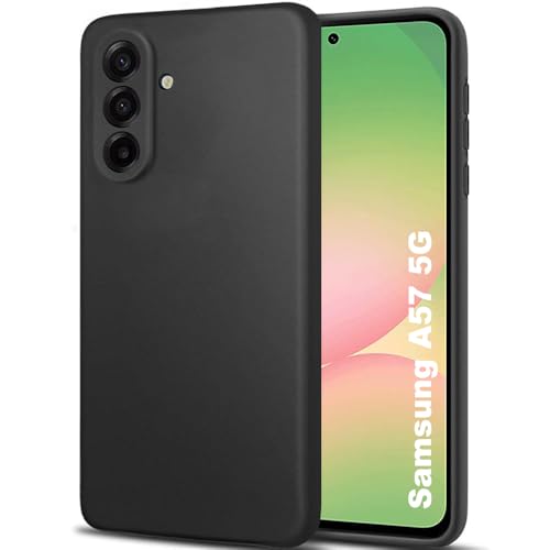 Image of TheGiftKart Back Cover for Samsung Galaxy A57 5G Case | Sleek Slim Fit Protective Design | Ultra Matte Finish | Camera Protection Bump | Soft Silicon Galaxy A57 Back Cover (Silicone, Black)