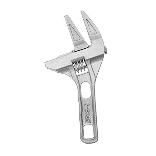 OSALADI Llave De Baño Bidé Pesado Drenar Manejar Tubo Plomería Llave De Asiento De Grifo Llave Inglesa Bañera Aire Contrarrestar De Pie Enchufar Agua Aleación De Aluminio Silver