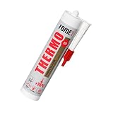 FOME FLEX THERMO 315°C Hochtemperatur Silikon Dichtmasse, 300 ml – Rot – Flexibles, Chemikalien-, UV- und Hitzebeständiges Silikon – Für Motor, Öfen, Lüftungssysteme, Heizungen