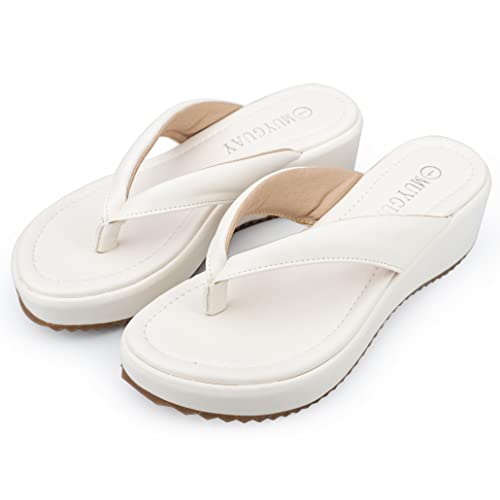 Little Big Girls Wedge Flip Flops Non-slip Platform Slides Sandals for Everyday Wear Party Dress2