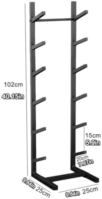 Metal Floor-Standing Display Rack for Skateboards and Skis - Space-Saving Organizer for Sports Equipment Storage