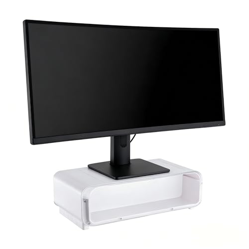 Support écran PC avec tiroir pour corriger la posture et libérer un petit bureau - 2