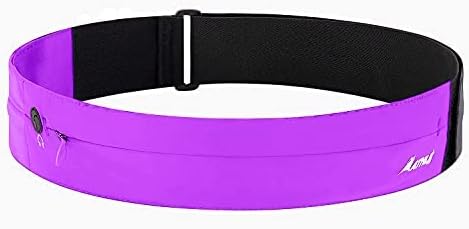 Miniatura 4 de Athlé - Cinturón para correr para ejercicio y viajes, dos bolsillos elásticos para la mayoría de teléfonos, billetera, tarjetas y más, clip para