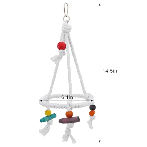 Perchoir perroquet balançoire perruche calopsitte en corde de coton