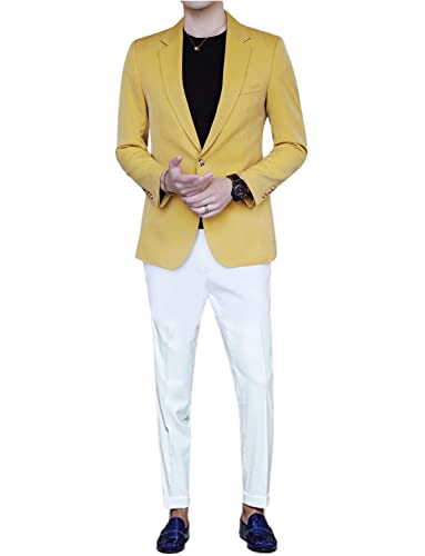 Costume à Chevrons Homme Ensemble Formel 2 Pièces Smoking Revers à Fourche