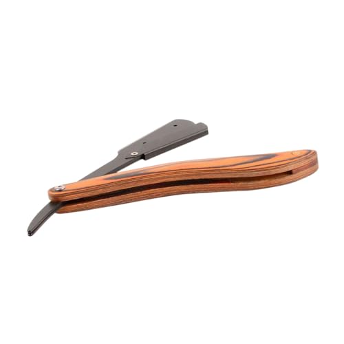 SMASOLO ステンレス製折りたたみ式手動剃須刀 木製ハンドル搭載 メンズ レディース対応 ポータブル髭剃り 顔剃り旅行用シェーバー