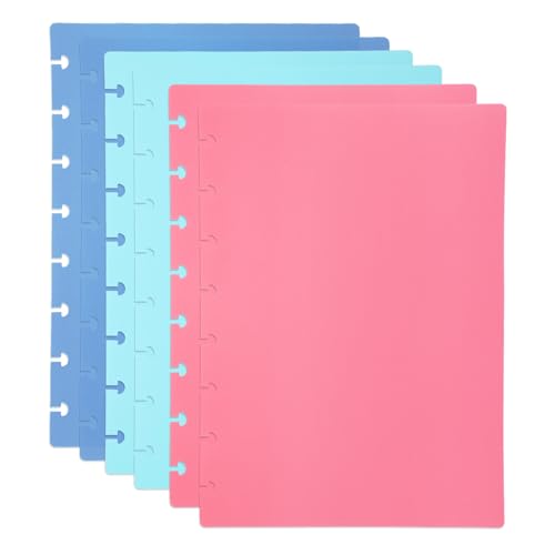 Couverture à disque en polypropylène A5 PATIKIL rose bleu vert