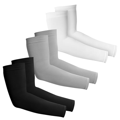 Image of Tough Outdoors UV Arm Sleeves for Men Women - Sun Protection Sleeves - Compression Golf Baseball Cooling Tattoo Arm Sleeve